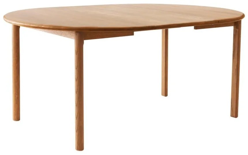 Masă de dining în culoare naturală rotundă extensibilă din lemn de stejar ø 120 cm Noor – Hammel Furniture