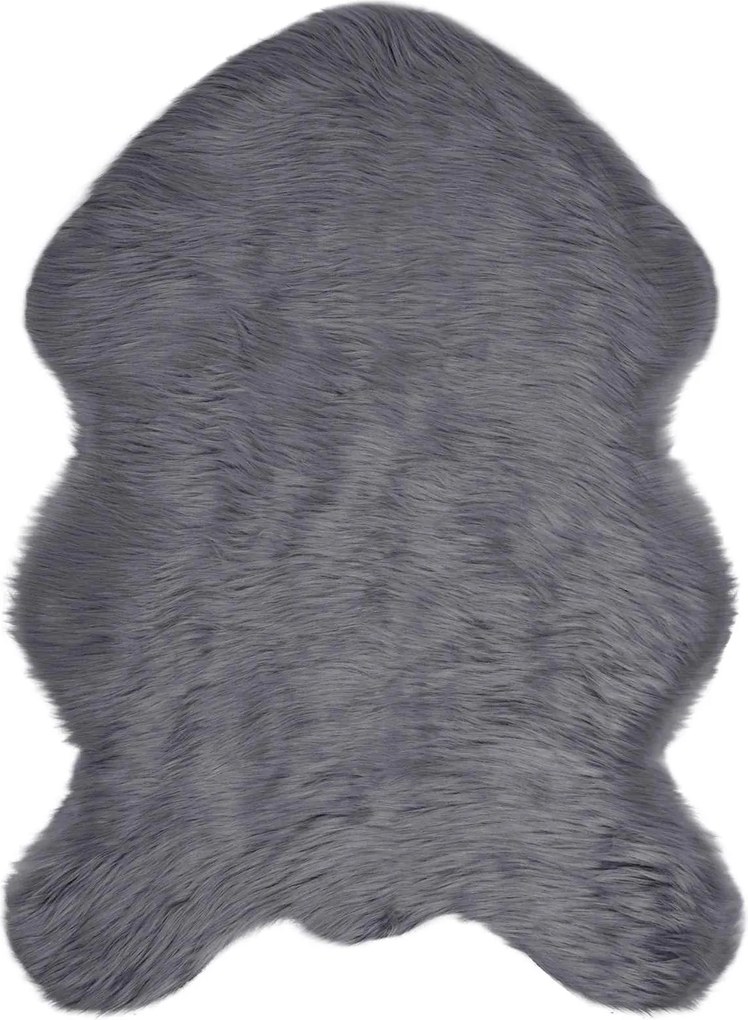 vidaXL Covor din Lână Faux Tafalla Antracit 80 x 120 cm Poliester