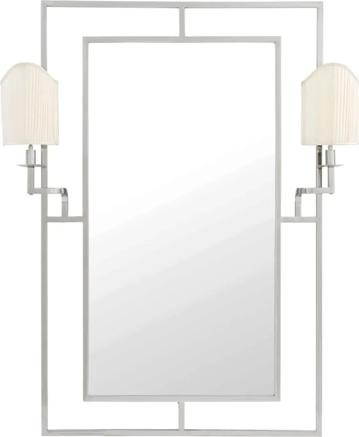 Oglinda cu iluminat decorativa LUX clasic Astaire argintiu/ alb 109312 HZ