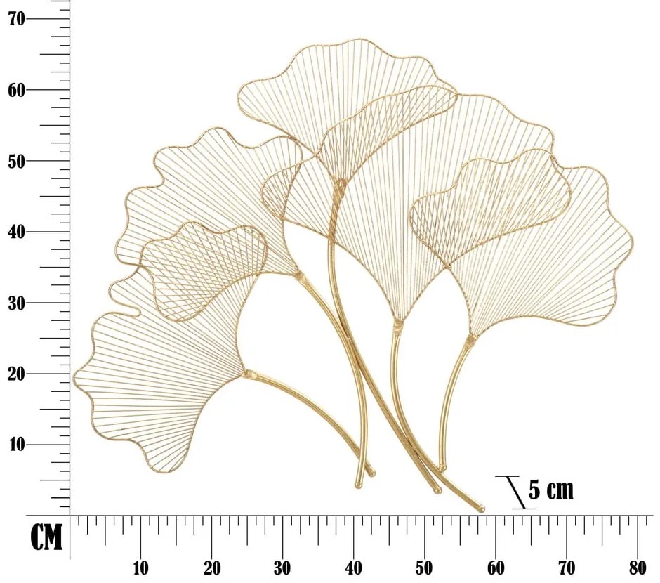 Decorațiune de perete din metal 79x68 cm Leaf – Mauro Ferretti