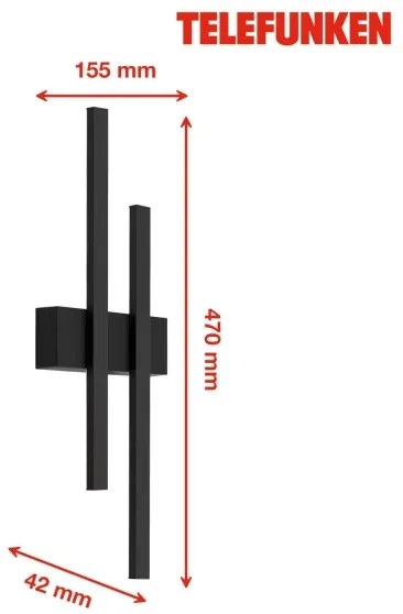Telefunken 313205TF - Aplica de perete LED pentru exterior 2xLED/4W/230V 4000K IP44