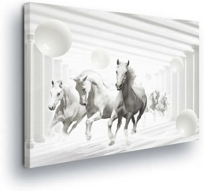 GLIX Tablou - Horses in the White Tunnel II 100x75 cm