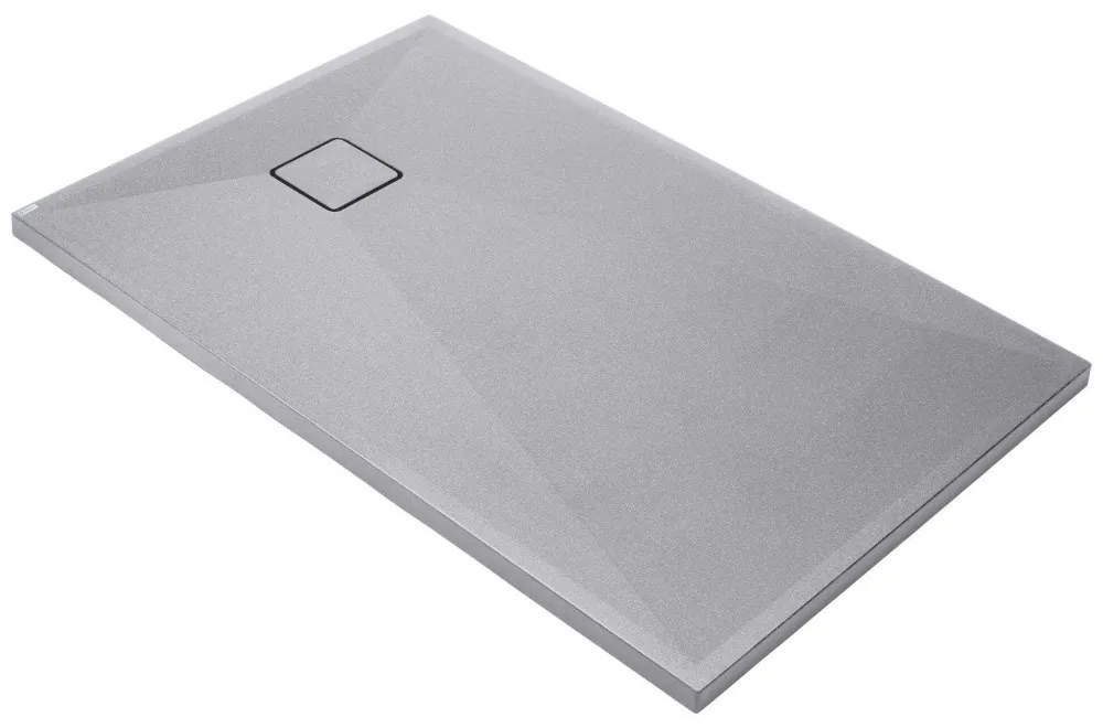Cadita de dus Deante Correo gri metalic 90x140 cm