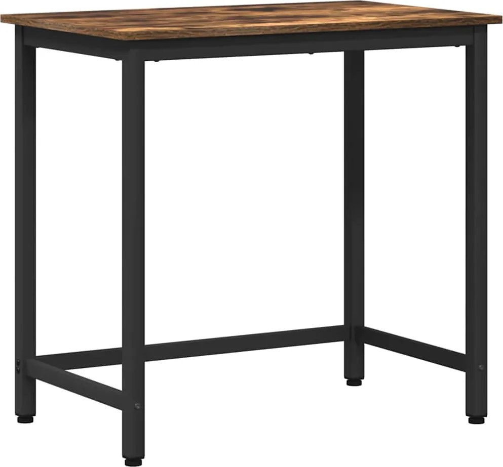 vidaXL masă Stejar fumuriu 100 x 50 x 76,5 cm Lemn ingineresc și oțel