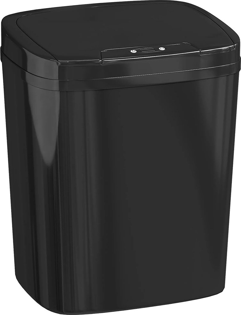 HOMCOM Coș de Gunoi Automat pentru Bucătărie 15 L cu Senzor Infraroșu și Mod Manual Inel de Fixare Rezistent la Amprente Negru | Aosom Romania