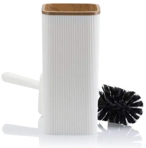 Set de baie ZOYA 5 buc. alb/maro