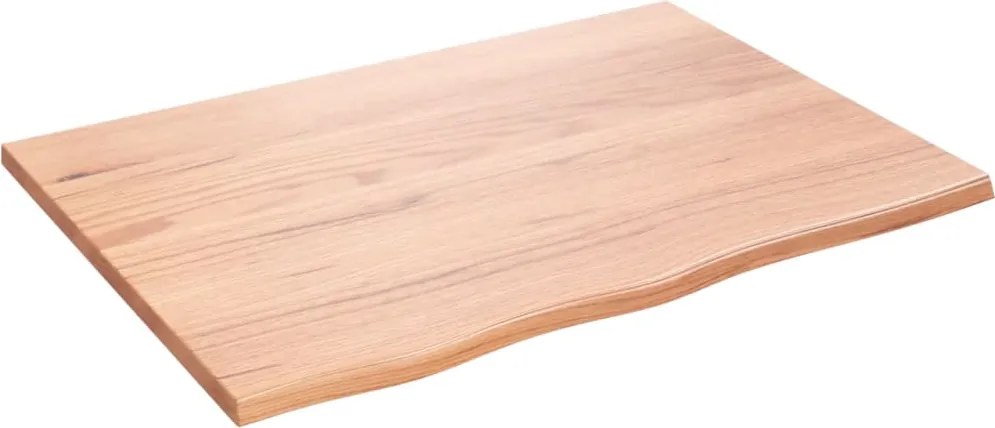 vidaXL Poliță perete maro deschis 80x60x2 cm lemn masiv stejar tratat