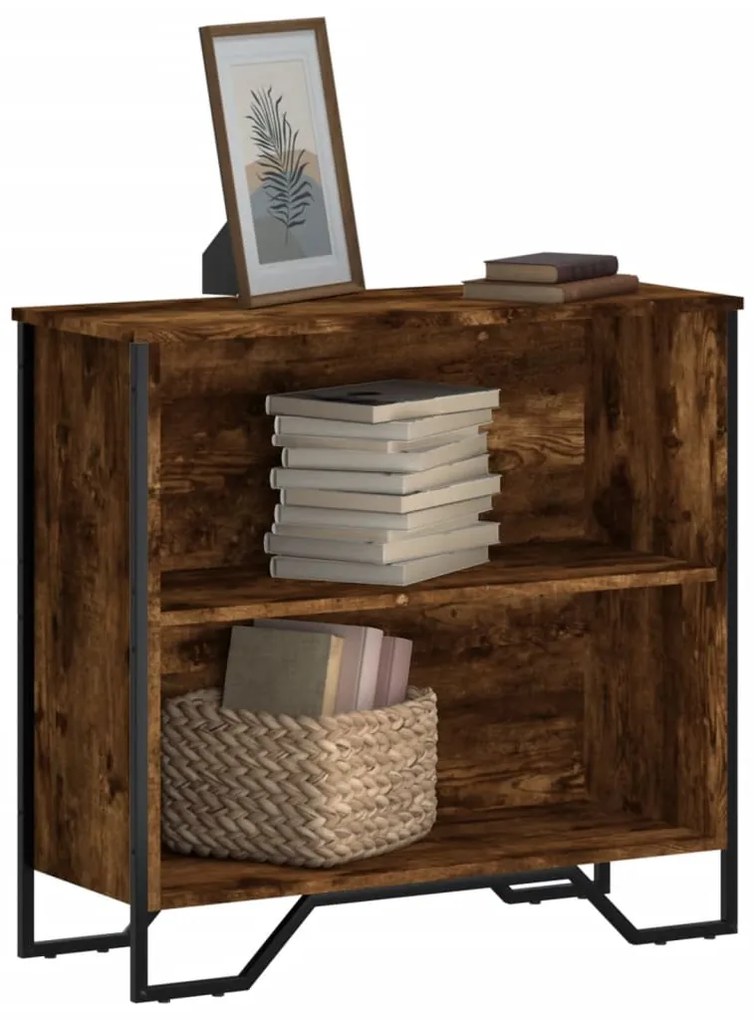 vidaXL Bibliotecă, stejar fumuriu, 80x31x74,5 cm, lemn prelucrat