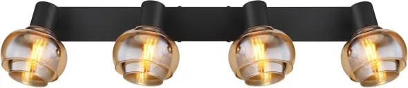 Globo 54309-4B - Corp de iluminat cu spoturi TOKKI 4xE14/40W/230V negru