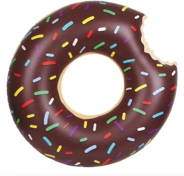 Colac gonflabil Gadgets House Donut, Ø 105 cm, maro