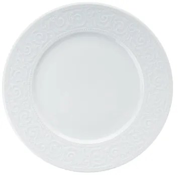 Set de veselă din porțelan, 18 piese, alb