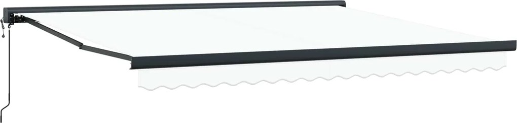 vidaXL Copertină Alb 400 × 300 cm Poliester și Aluminiu