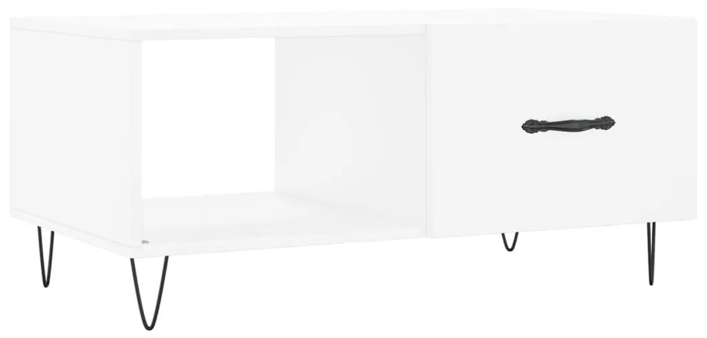 vidaXL Măsuță de cafea, alb, 90x50x40 cm, lemn prelucrat