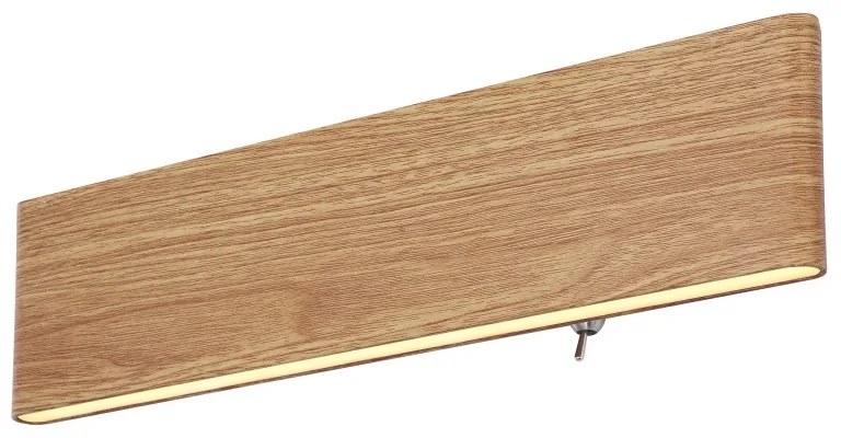Aplica LED cu iluminat ambiental sus/jos SIEGFRIED Aplica LED cu iluminat ambiental sus/jos SIEGFRIED aspect lemn 12W