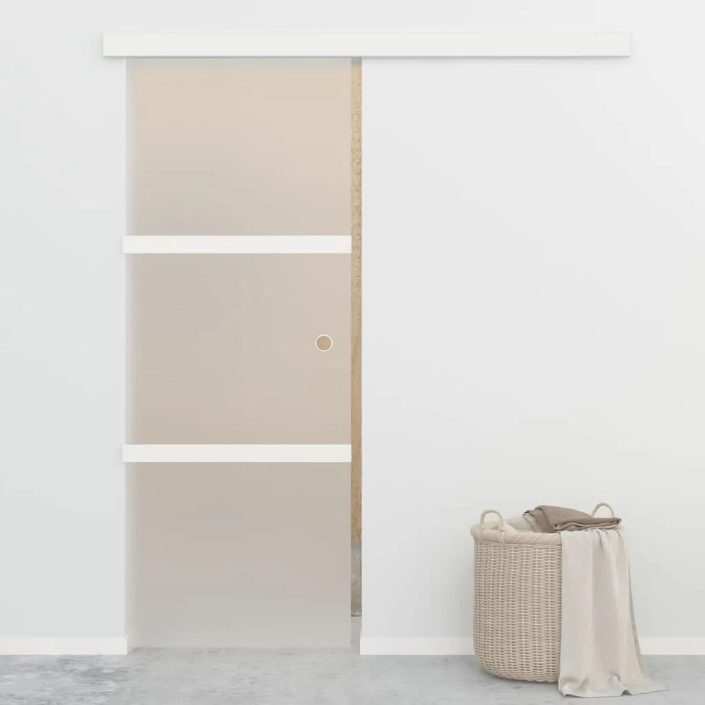 vidaXL Ușă glisantă cu opritor silențios 76x205 cm sticlă ESG/aluminiu