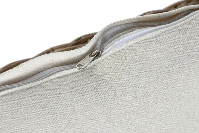 Canapea de exterior 3 locuri din rattan natural cu perne incluse, „Isla”