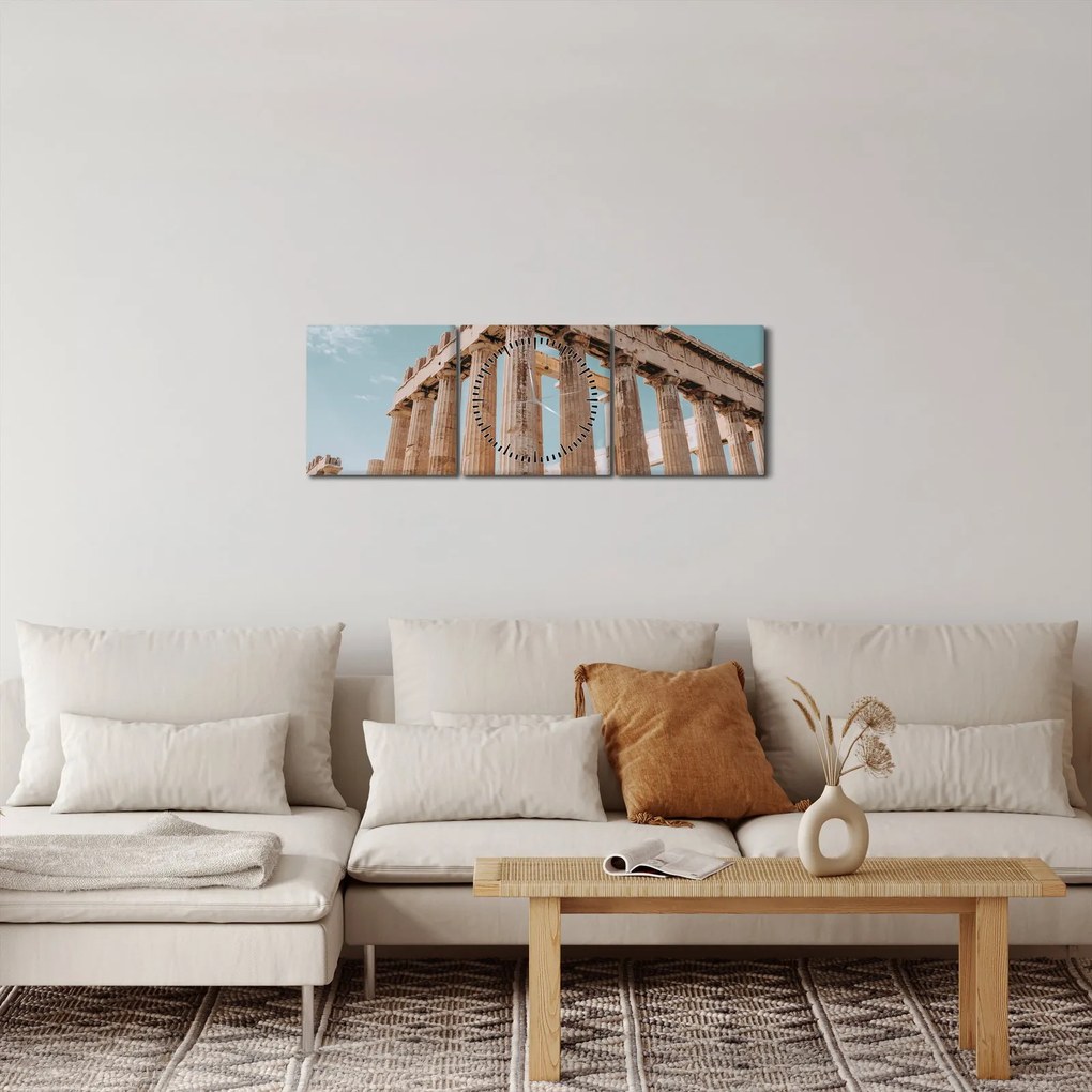 Tablou - Akropolis antic (cu ceas) (90x30 cm)