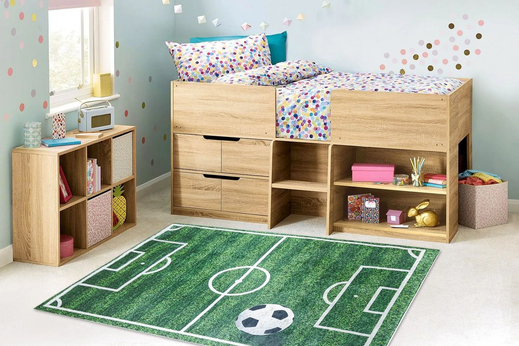 BAMBINO 51760 covor lavabil Teren, fotbal pentru copii anti-alunecare - verde