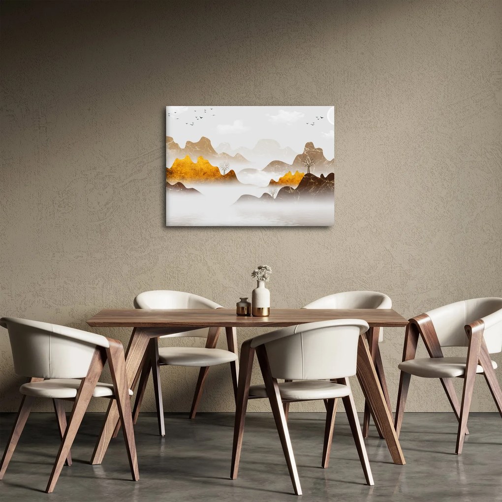 Tablou - Munții în ceață (70x50 cm)