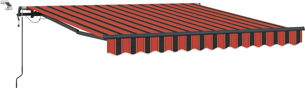 vidaXL Țesătură pentru copertină cu portocaliu și maro 300 x 250 cm