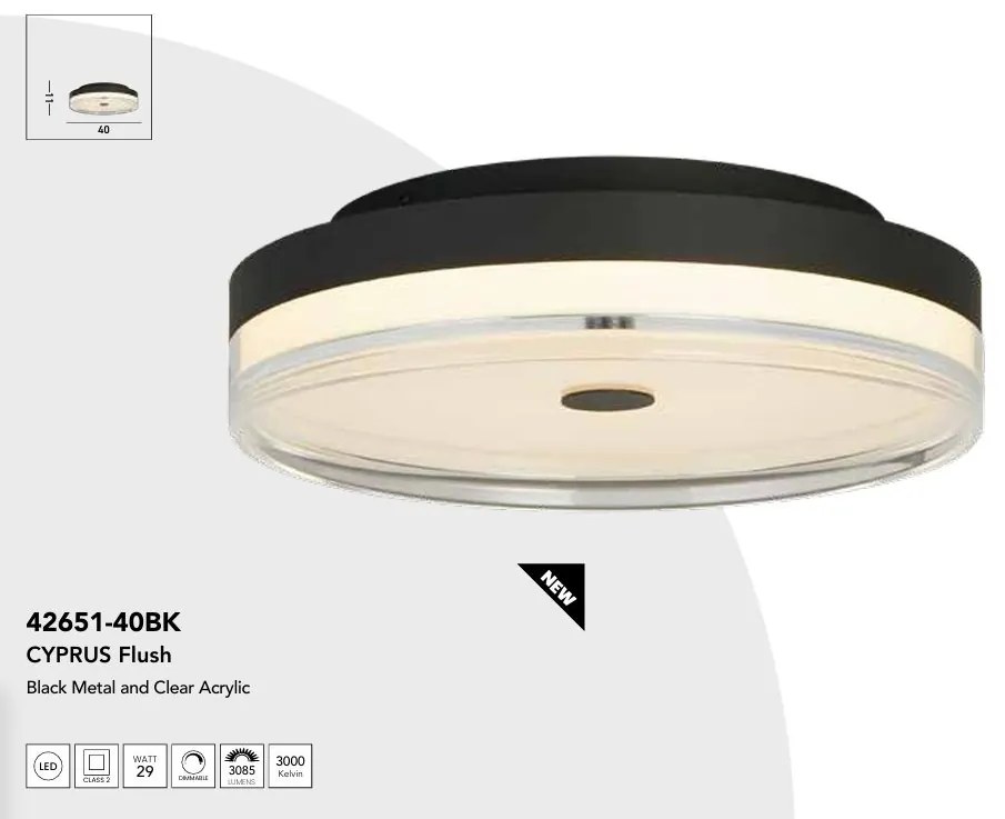 Plafoniera LED design minimalist Cyprus, 40cm