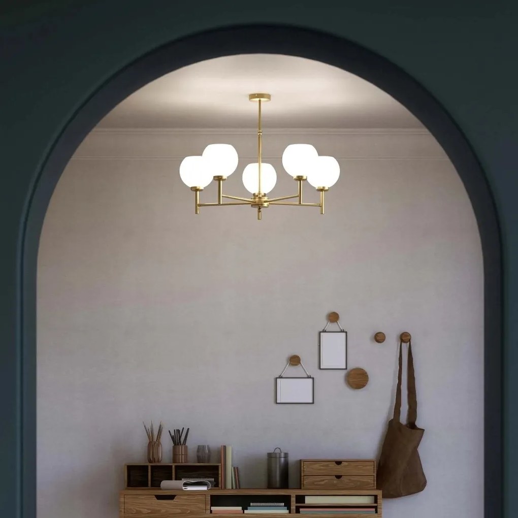 Candelabru din alama stil modern Art Deco Spheres