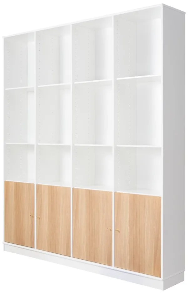 Bibliotecă albă cu aspect de stejar 176x199 cm Mistral - Hammel Furniture
