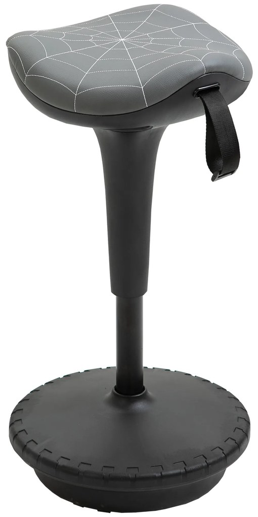 Vinsetto Taburet de birou cu funcție de rotire, taburet ergonomic, reglabil pe înălțime 65,5-83,5 cm, înclinabil 120°, Gri | Aosom Romania