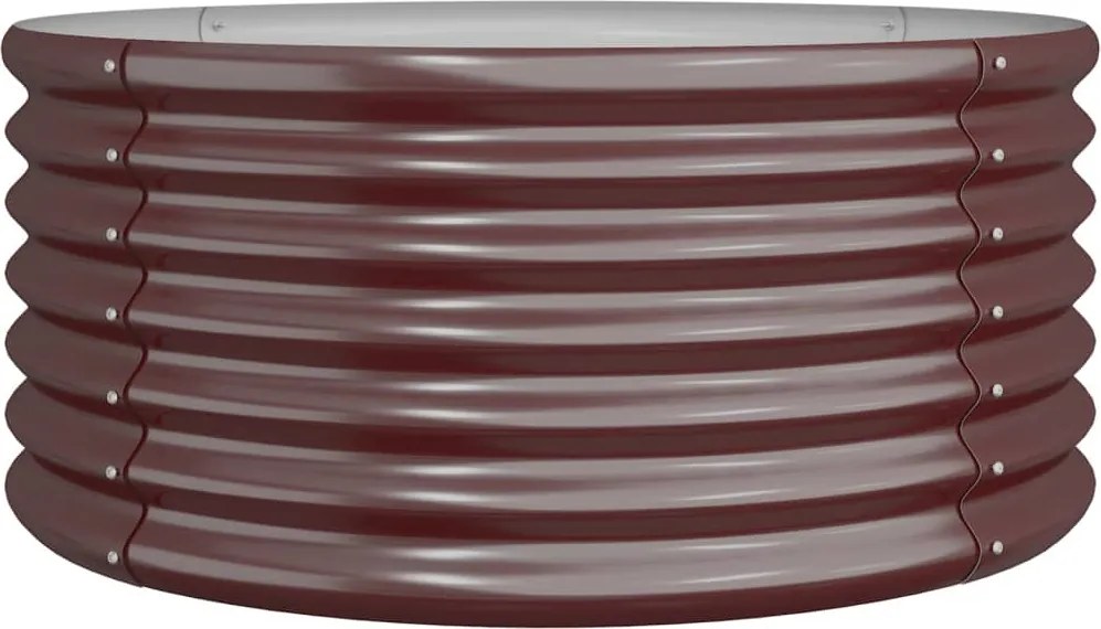 vidaXL Jardinieră grădină maro 80x80x36 cm oțel galvanizat