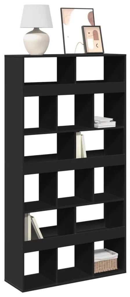 vidaXL Bibliotecă, negru, 100x33x187,5 cm, lemn prelucrat