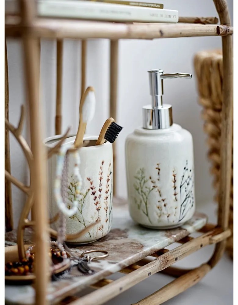 Set de accesorii de baie crem din gresie ceramică Bea – Bloomingville