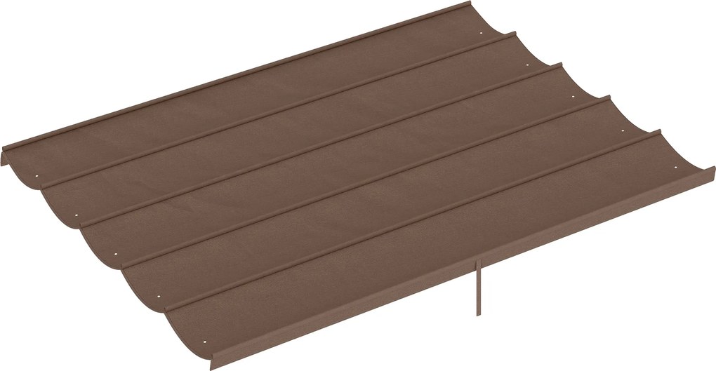 Outsunny Acoperiș de Schimb pentru Pergolă cu 10 Orificii de Drenaj, Copertină din Poliester pentru Pergolă, 350x260 cm, Gri | Aosom Romania