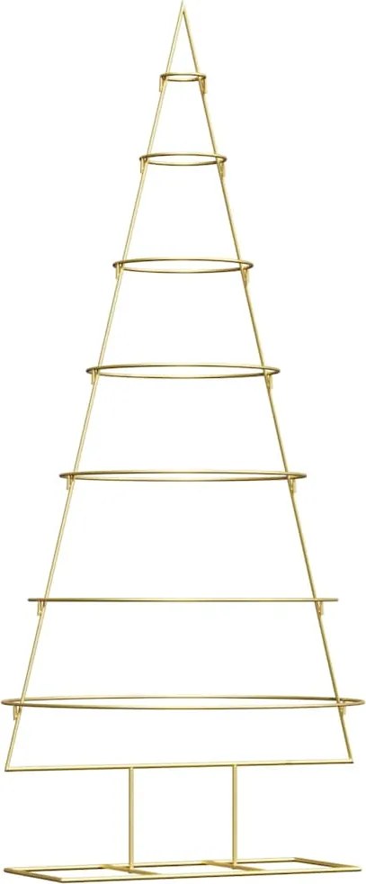 vidaXL Pom de Crăciun din metal Auriu 180 cm Oțel vopsit în pulbere
