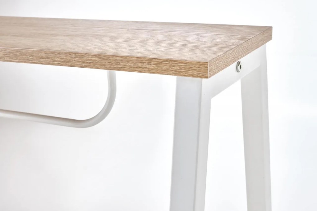 Masa de birou B48 stejar sonoma/alb L139 cm
