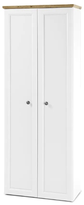 DULAP FIRENZE, 78X38X201 CM, 2 USI, CULOARE ALB, MDF