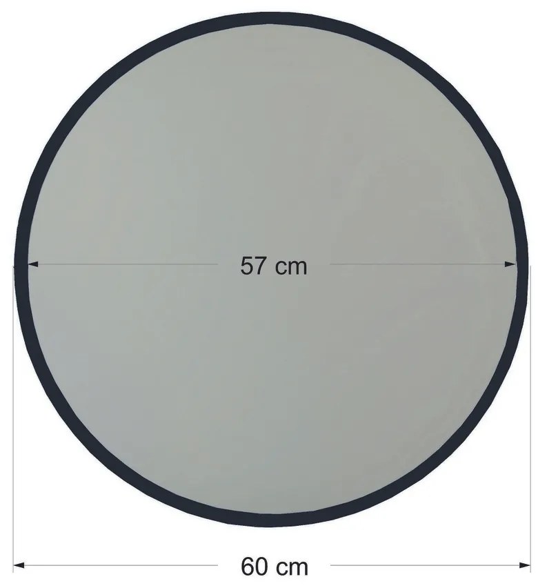 Oglindă Yuvarlak Ayna Siyah 60 cm