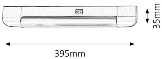 Rabalux 2306 - Lampă design minimalist BAND LIGHT 1xG13/10W/230V argintiu