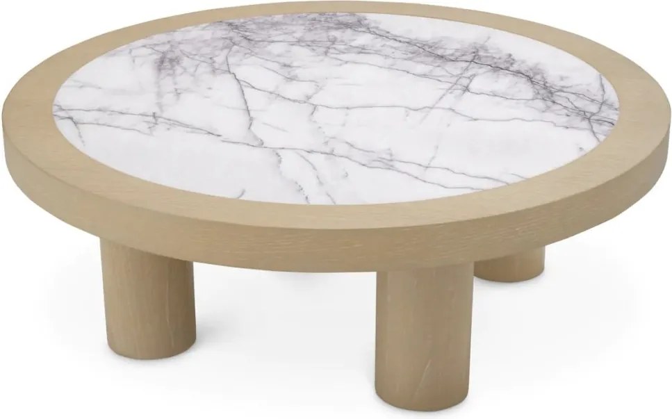 Masuta Design LUX, Marmura, Furnir Stejar, Presedio 100cm