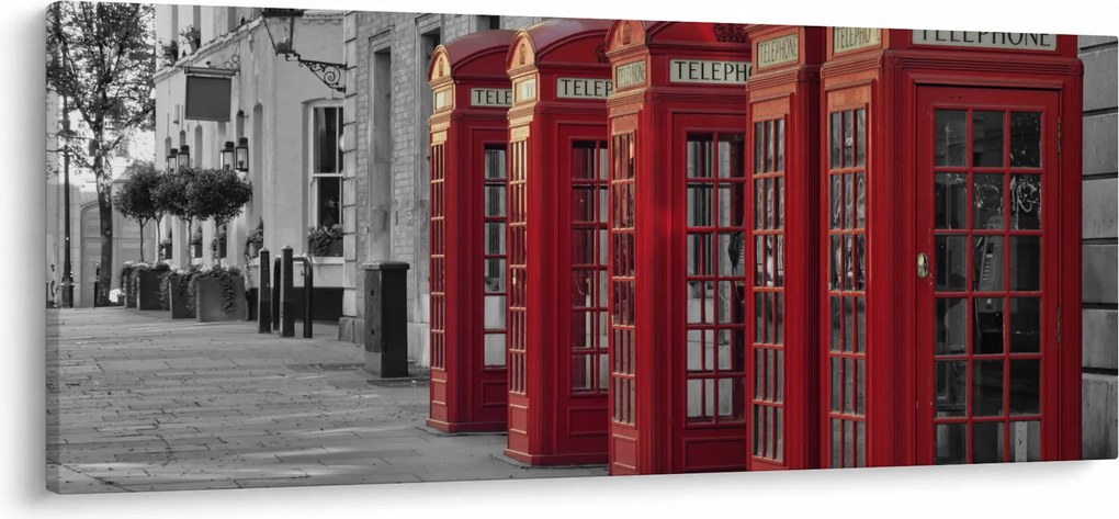 Tablou - Cutii telefonice din Londra (120x50 cm)