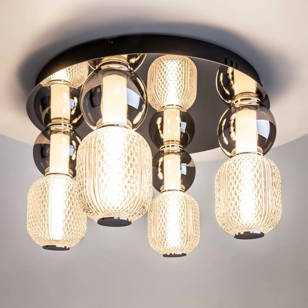 Plafoniera LED design modern decorativ Drop crom