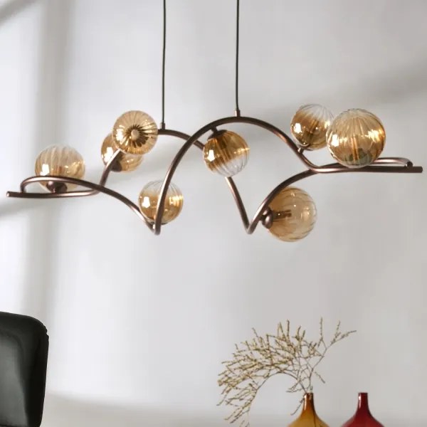 Lustră pe cablu ONLI FRIDA 8xG9/10W/230V cupru