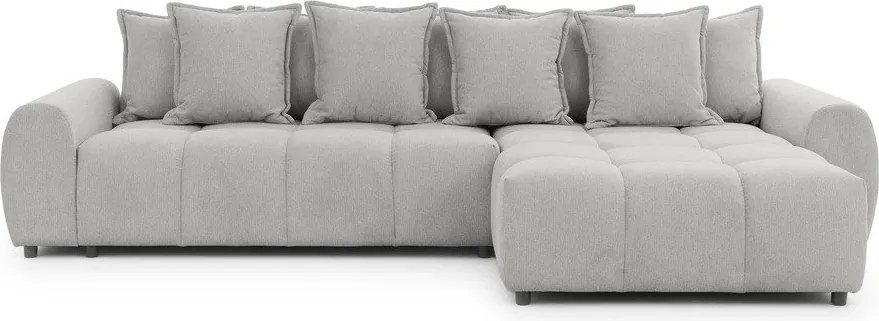 Colțar gri deschis (cu colț pe partea dreaptă/cu șezlong) Albane – Ropez