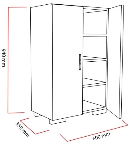 Pantofar MADA 94x60 cm alb