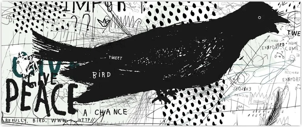 Tablou - Artă stradală - zarvă (120x50 cm)