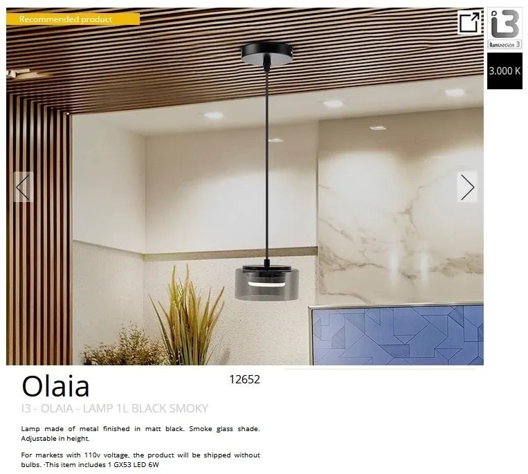 Pendul LED design moderm Olaia Fumuriu