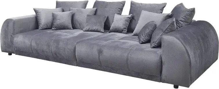 Canapea extensibilă dumonde cu 2 lăzi de depozitare si sezut confortabil din spuma high-density, Verona Royal Antracit 310x100 cm