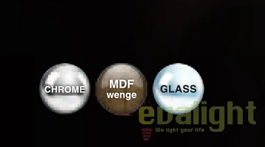 Aplica de perete design modern finisaj crom/ wenge TOAY 541010-1 GL