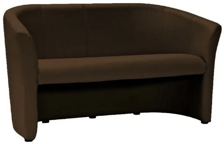 Canapea TM-3 piele ecologica maro inchis/wenge EK18