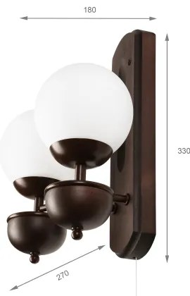 Aplică Brilagi COTTAGE 2xG9/40W/230V fag/alb