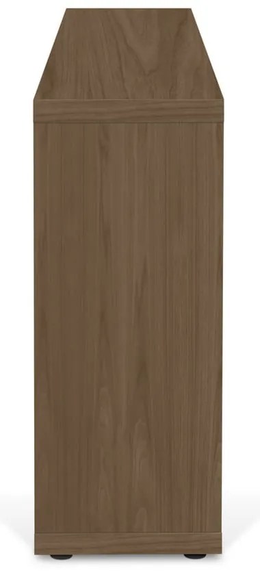 Bibliotecă maro cu aspect de lemn de nuc 150x83 cm Berlin – TemaHome